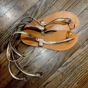 Slither into summer with these Schutz Courtney Snake Sandal with wrap NWB sz 8